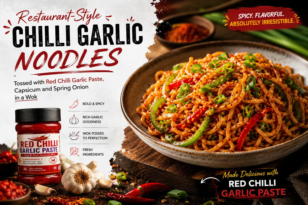 Chilli Garlic Noodles Recipe (Restaurant-Style)