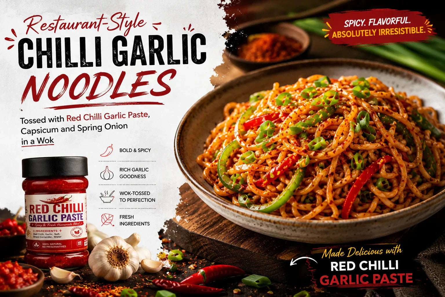 Chilli Garlic Noodles Recipe (Restaurant-Style)