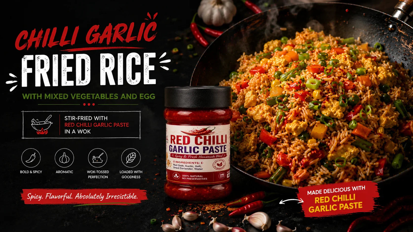 Chilli Garlic Fried Rice Recipe (Restaurant-Style)