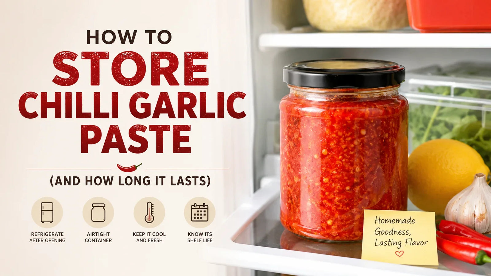 How to Store Chilli Garlic Paste (and How Long It Lasts)