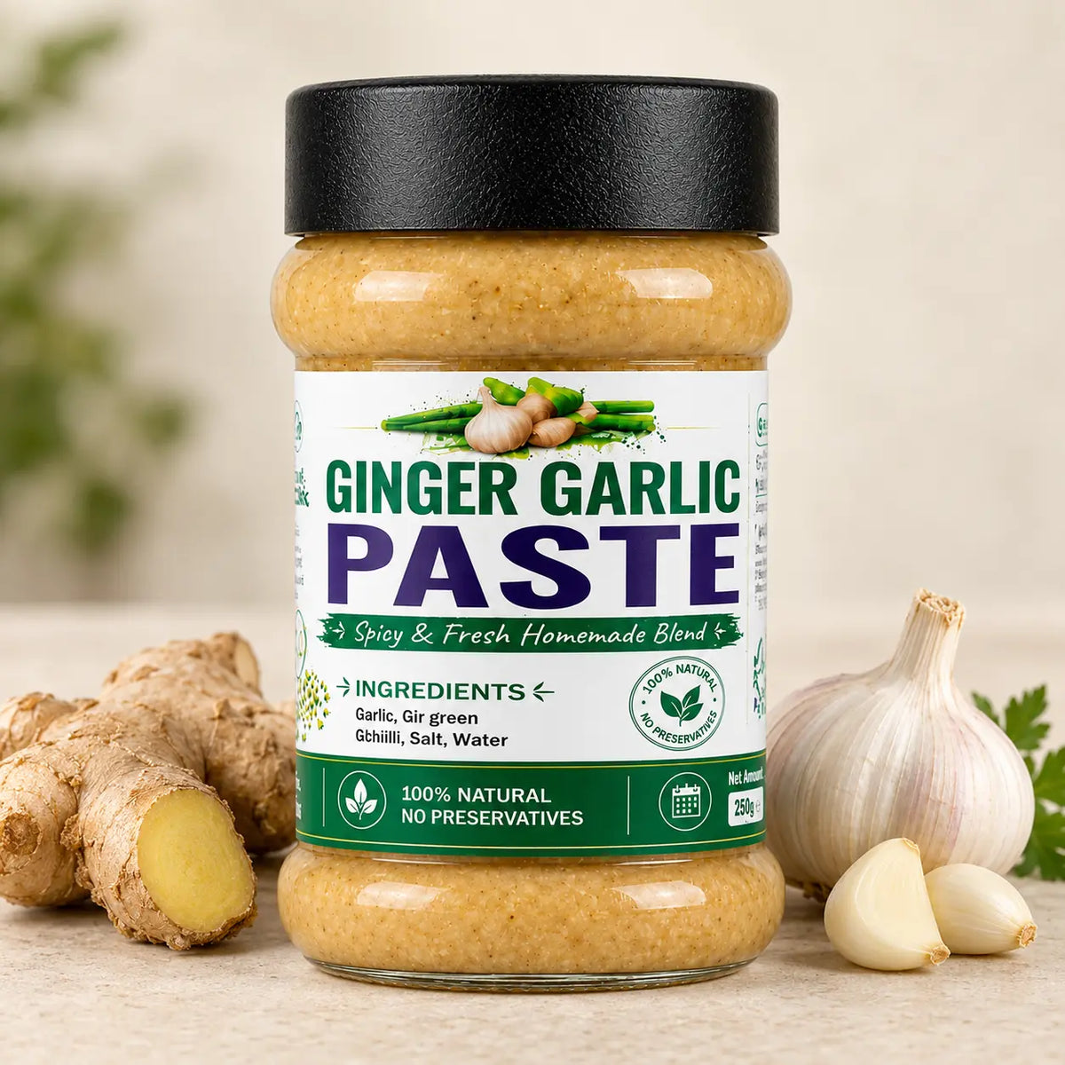 pure ginger garlic paste 