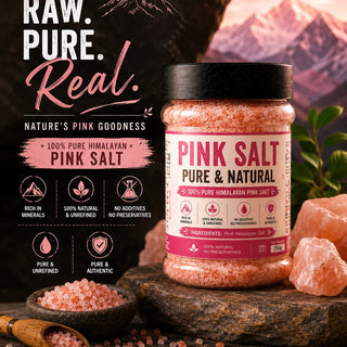 Himalayan pink salt being sprinkled to season food while cooking